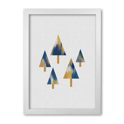 Trees Blue And Yellow - Print