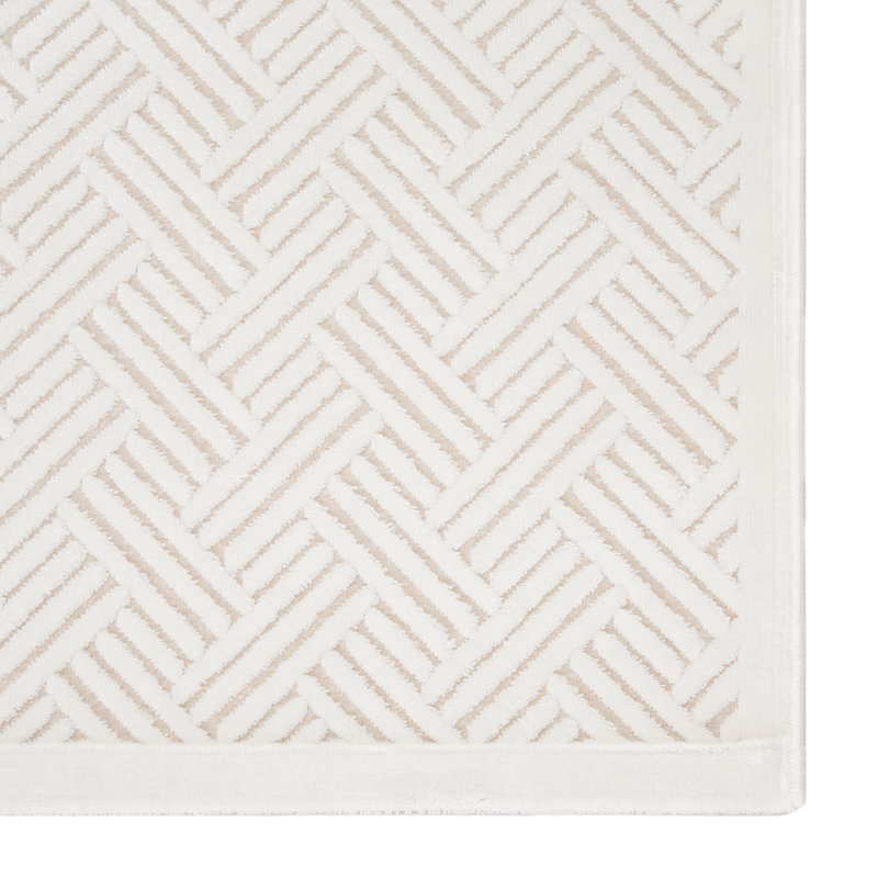 Tapis blanc Jaipur Living Thatch, Rectangle 5 pi x 7 pi 6 po