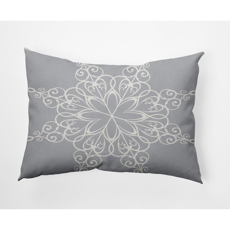 Coussin intérieur / extérieur Holiday Wishes, Gris