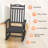 Outdoor Adirondack Rocking Chair HIPS All Weather Oversized Plastic Patio Chair Rocker（Set Of 2）-118762997