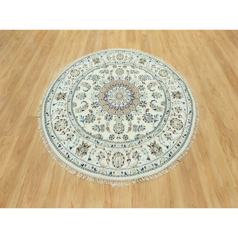 Tapis ivoire en laine Cante One-of-a-Kind Cante