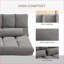 Fauteuil convertible paresseux convertible - Dossier réglable, canapé-lit pliable avec 2 coussins | Gris foncé | Polyester