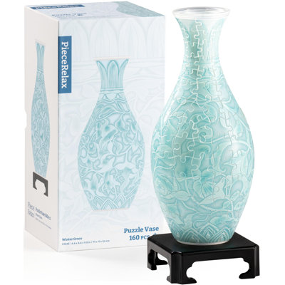 Unique Flower Vase - 3d Puzzle Vase For Adults To Flower Arrangement And Home Decoration Made By 160 Curved Plastic Puzzle Pieces 