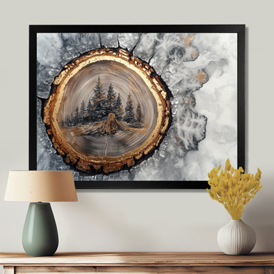 Crystal Forest Lansdcape Wood Slide - art mural forêt pour le salon