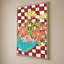 «Checkerboard Floral» par Lucille Price - Impression sur toile