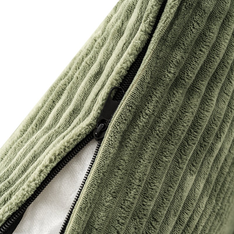 Canapé à compression haute densité 94 po avec 2 coussins Nerio, Vert