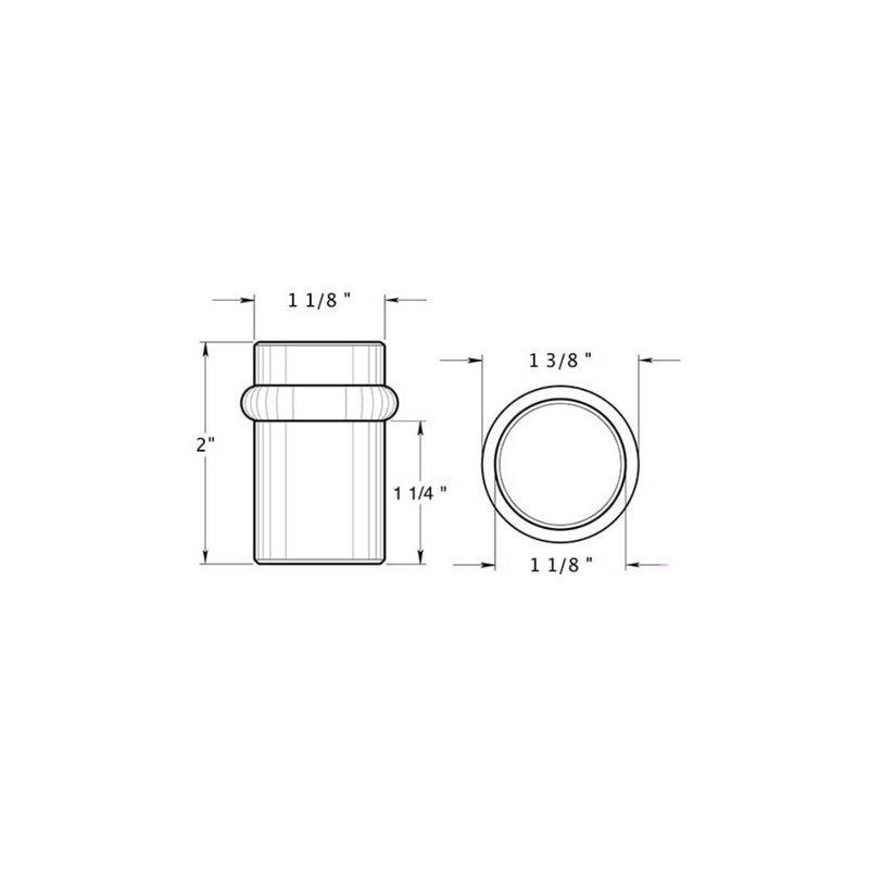 Tour de lit universel Deltana UFB5000U10B 2 po, laiton massif bronze huilé, Bronze huilé