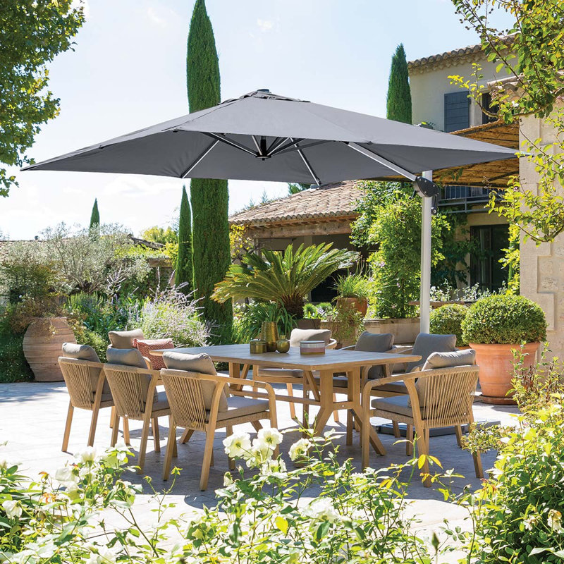 Ahnika 300cm Tilt Cantilever Parasol, Slate