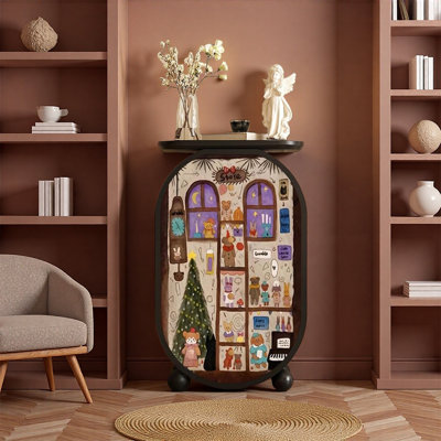 Armoire de rangement ovale