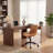 Darlaine Armless Swivel Office Chair Faux Leather Upholstered Waterproof Desk Chair Ergonomic Adjustable Computer Chair-1872164823