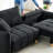 90.15" Queen size upholstered Multi-functional convertible sleeper sofa with storage-142757154