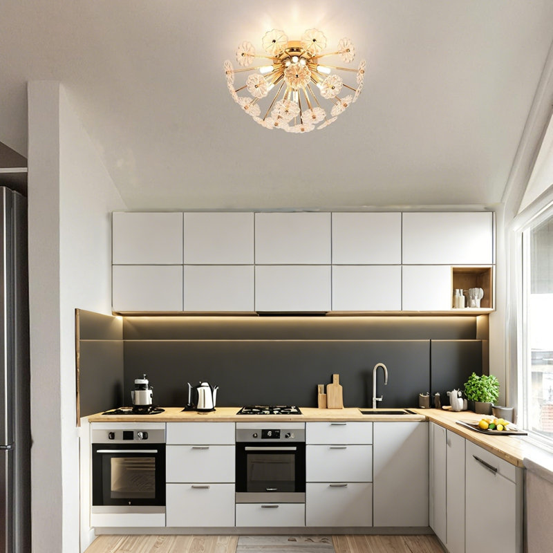 Gold Flush Mount Ceiling Light