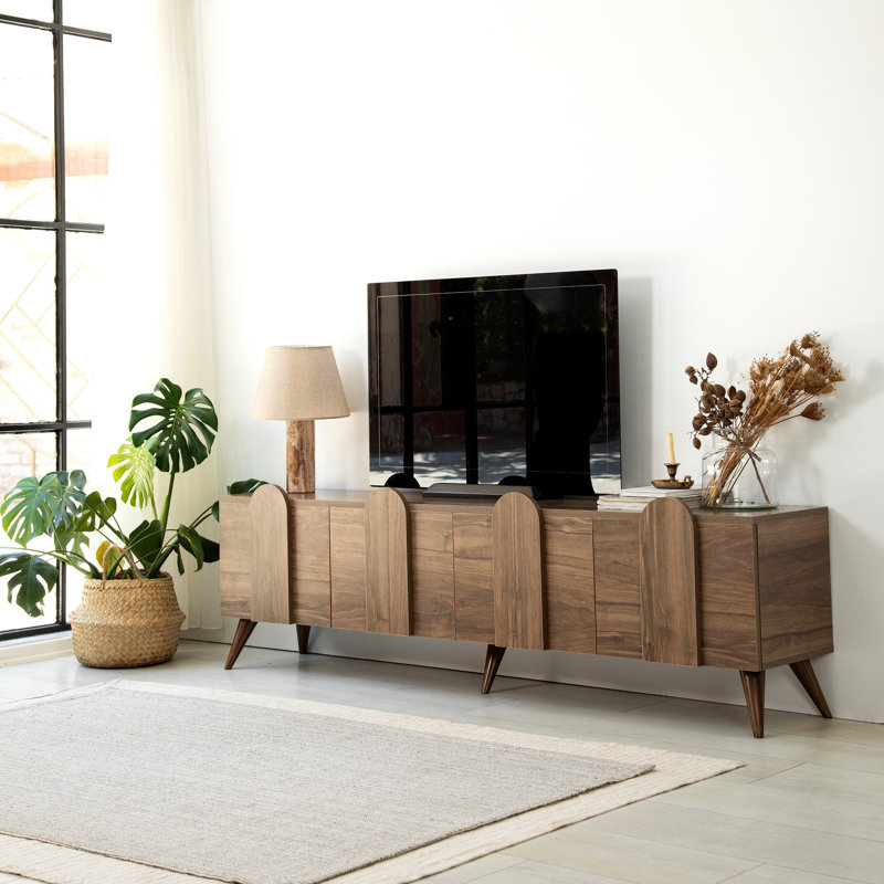 Keikei Unfinished TV Stand, Brown
