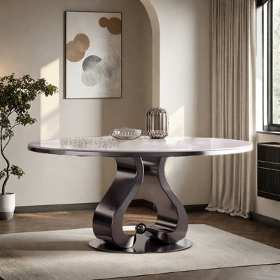 Light luxury round modern simple dining table