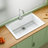 33" L x 22" W Fireclay Drop In Kitchen Sink 1 Hole, Topmount Single Bowl White for Kitchen, Included 2 Custom Accessories
