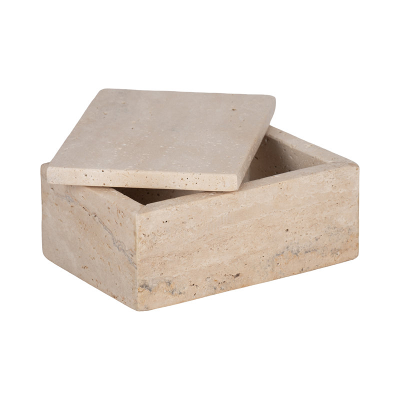 Marble Decorative Box, 3" H x 7" W x 5" D