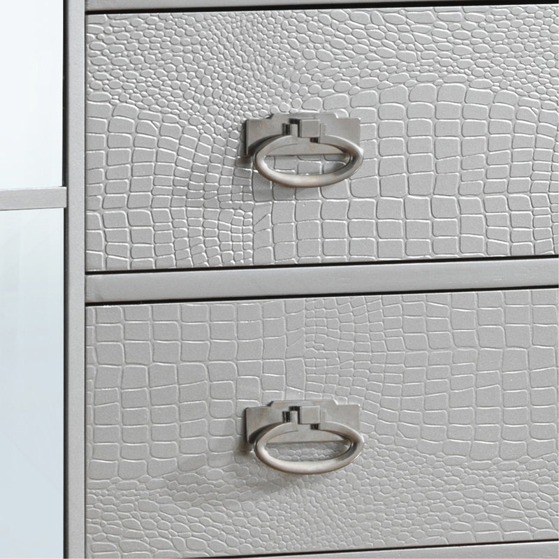 Coffre de rangement élégant et contemporain, Argent argent