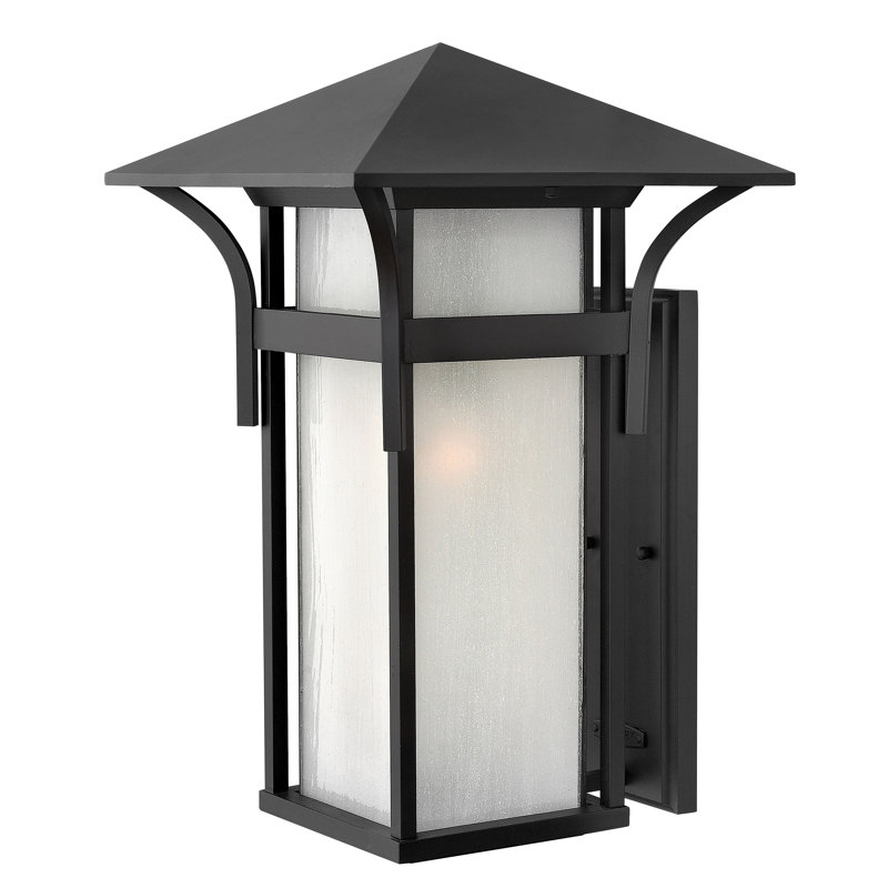 Harbor Outdoor Wall Lantern, MED, Satin Black