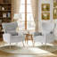 Velvet Wingback Chair-1300973679