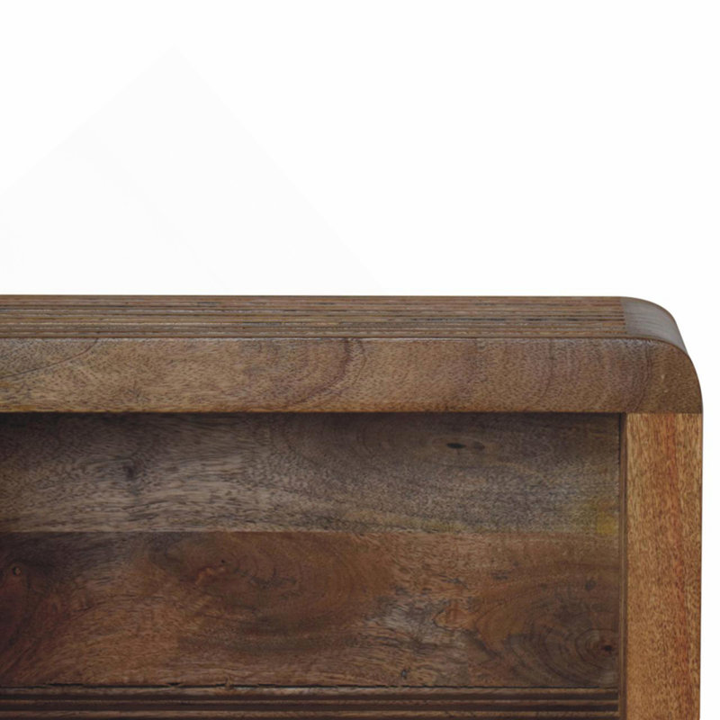 Wall-Mounted Bedside, Open Storage, Brown