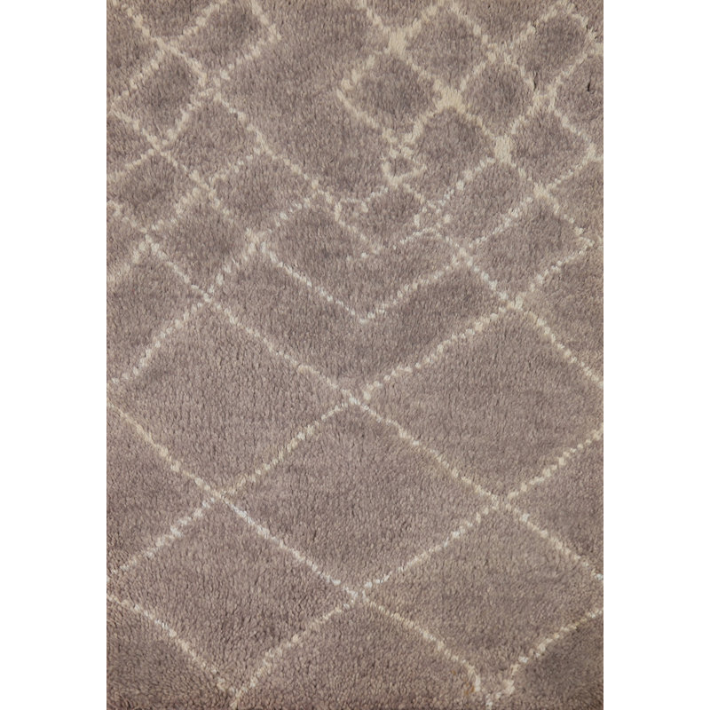Brown Moroccan Oriental Accent Rug 2x3