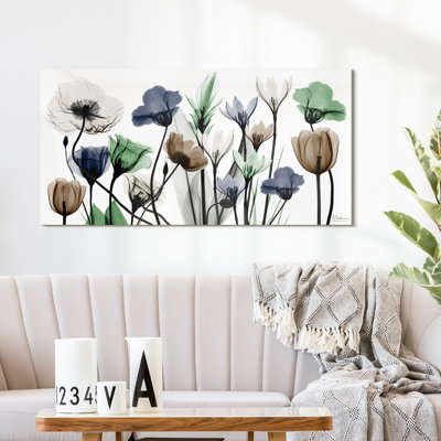 «Floral Landscape» par Albert Koetsier, reproduction de photo sur verre sans cadre