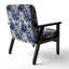 Chaise d'appoint florale Cobalt-6885787