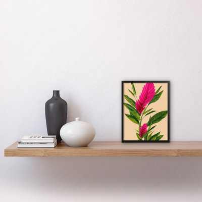 Tropical Botanical Exotic Pink Floral - Single Picture Frame Print