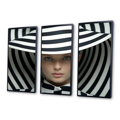 Dessin au trait noir et blanc, mode femme II - Illustration de mode, art mural