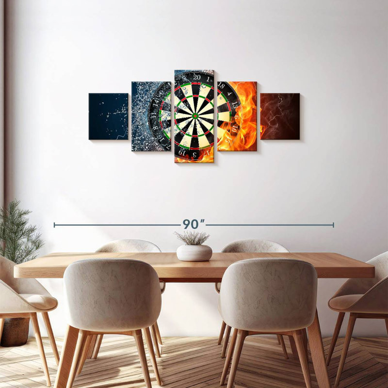 Board For Darts, 30" H x 68" W