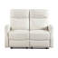 Causeuse inclinable contemporaine beige avec pochette latérale 1pc