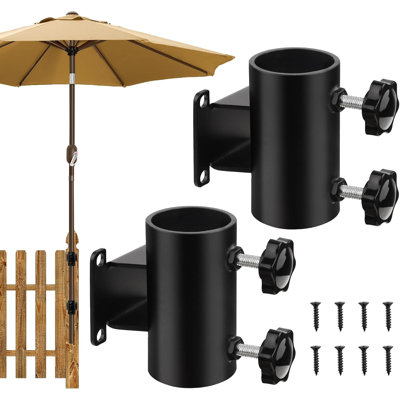 Patio Umbrella Holder for Deck and Fence – Heavy Duty Deck Railing Umbrella Holder