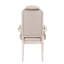 2 chaises avec accoudoirs - Tissu beige, dossier, touche champagne antique de 2 en radiant