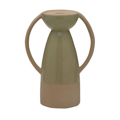 Elements 10" H Ceramic Tabletop Candlestick