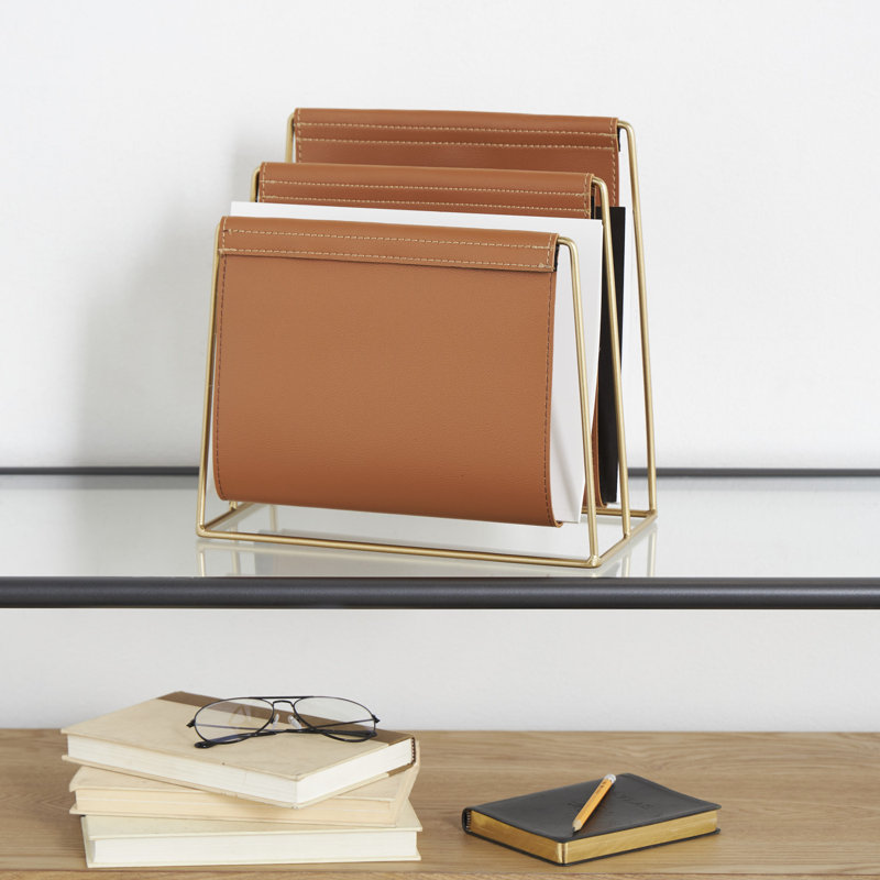 Casseus Leather Magazine Rack