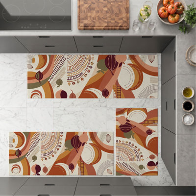Tapis de cuisine lavables antidérapants Abstract Swirls