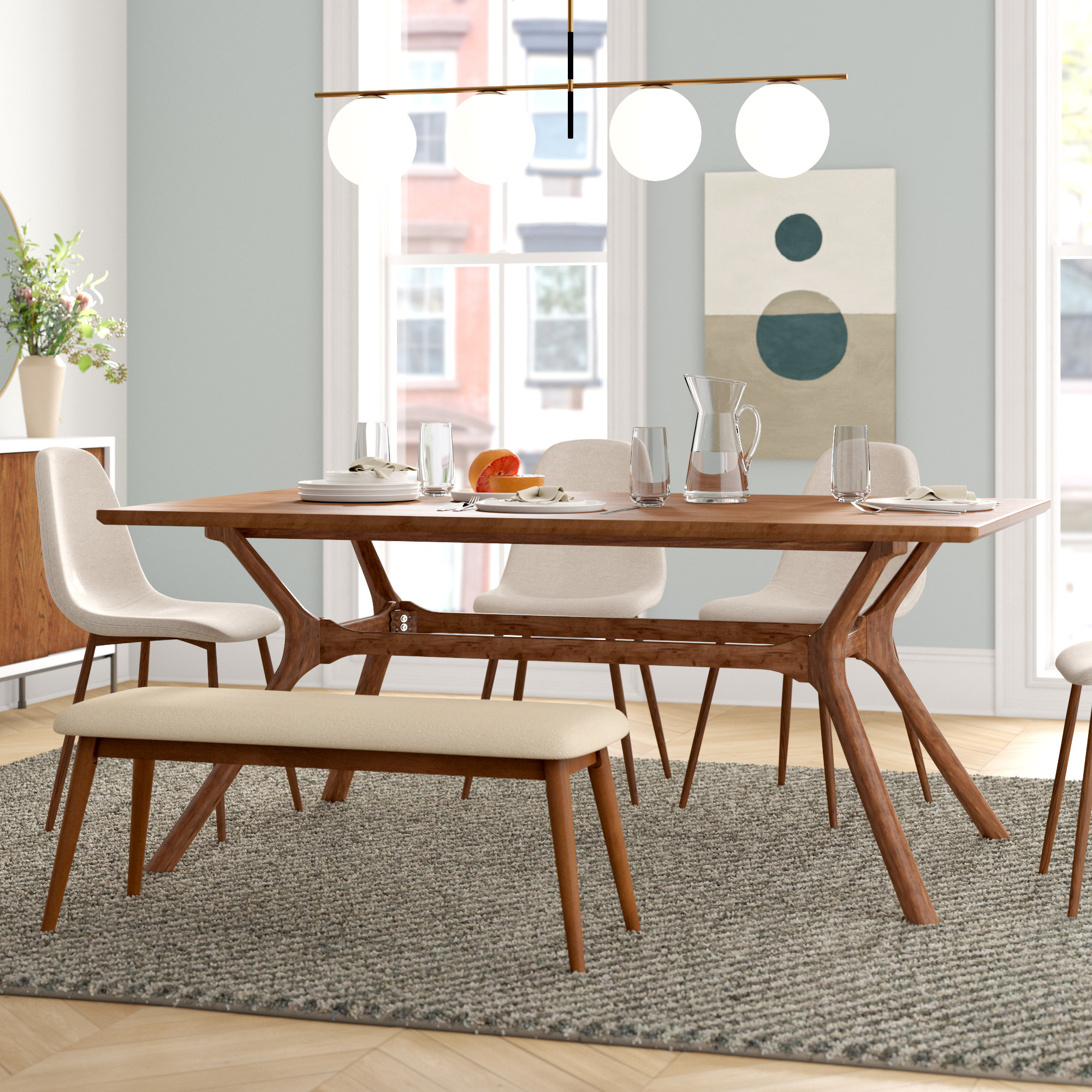 Latitude Run® Alxander Trestle Dining Table & Reviews - Wayfair Canada