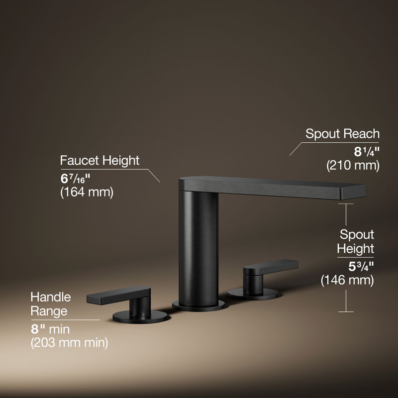 Composed Deck-Mount Bath Faucet With Lever Handles