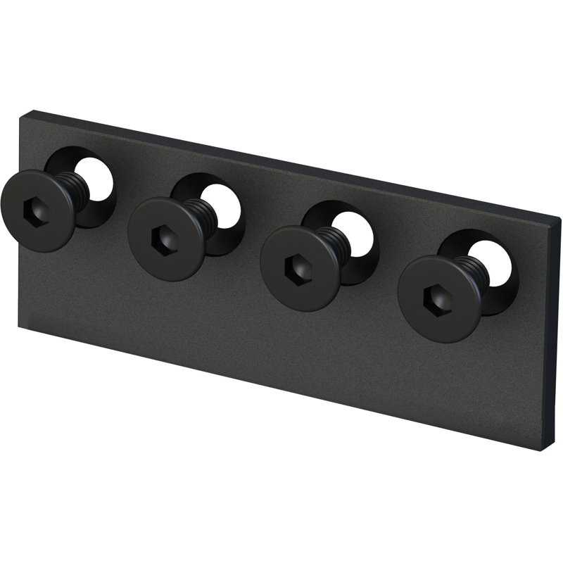 Flat Track Connector for Track Extension - Matte Black, Matte Black