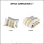 3 Piece Comforter Grey/Yellow Full/Queen, 100% Cotton Stripe Print, , Filling, , Fascinating Bedding With Print And