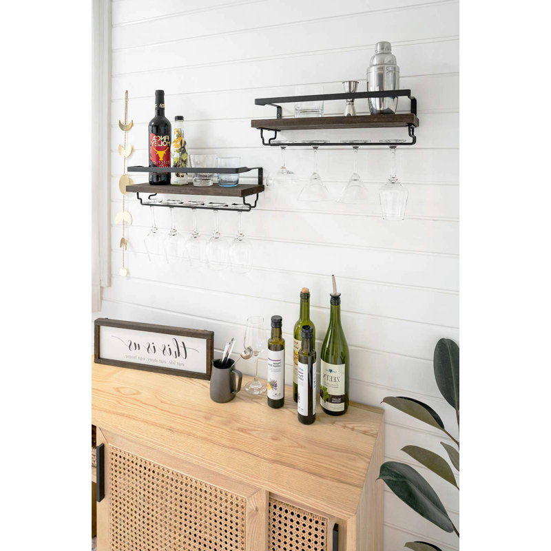 Alfhard Floor Wine Bottle Rack, Brown