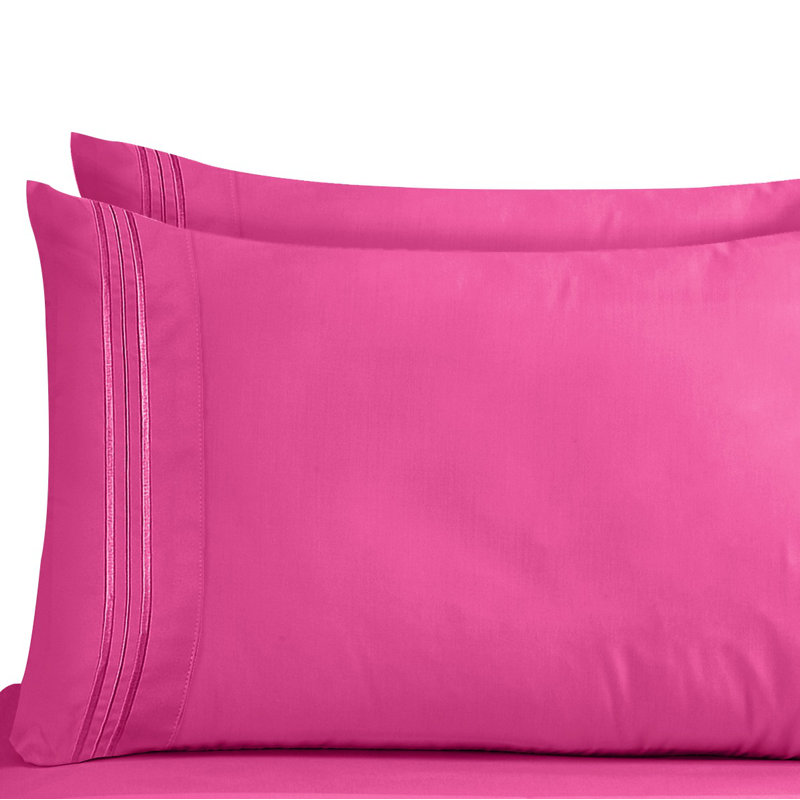 Taie d'oreiller en microfibre de qualité supérieure, Standard, Magenta