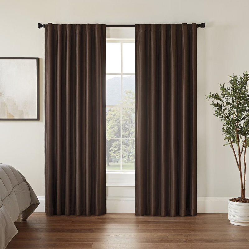 Blackout Curtain Single Panel, 52" W x 63" L, Espresso