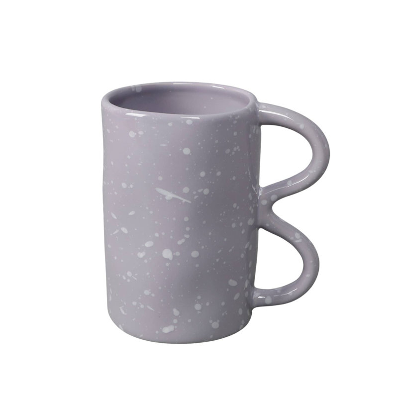 Tasse en céramique 18 oz à deux poignées en lilas
