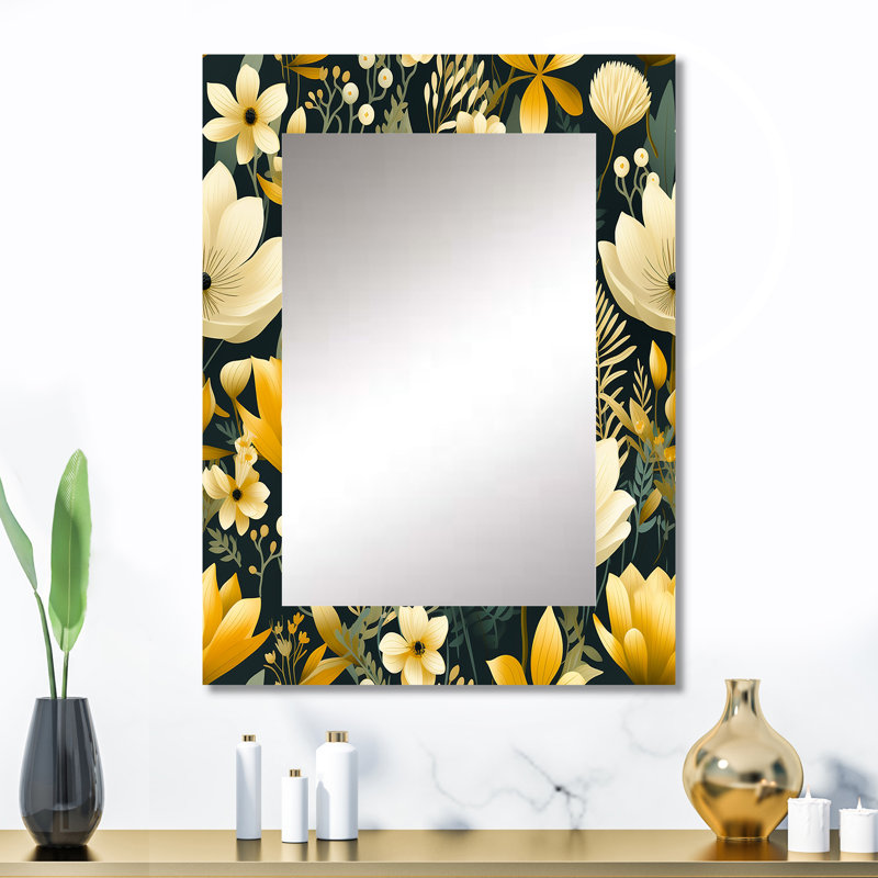 «Pattersen», motif botanique rétro de renaissance florale, 32 po x 24 po