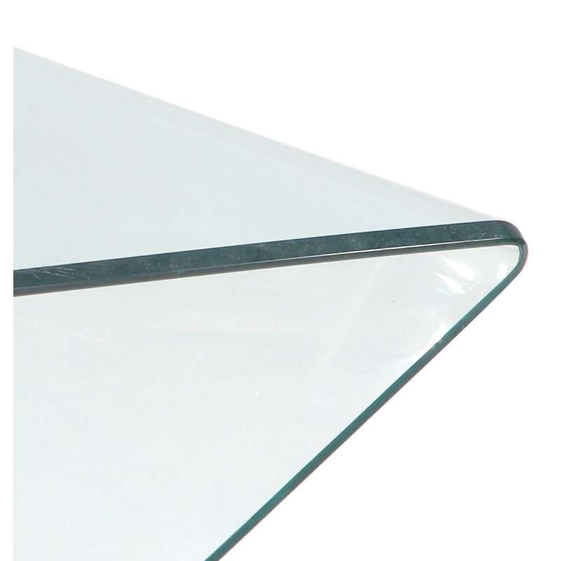 Titan Glass Coffee Table, 39..37" W x 41.53" L x 12.99" H