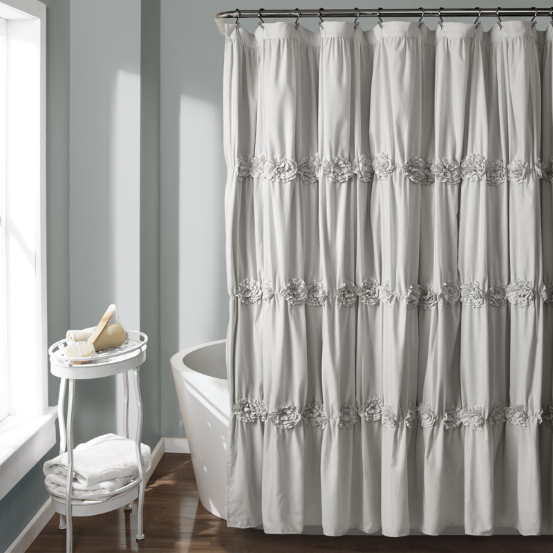 Rideau de douche simple Darla, Gris clair, l 72 po x L 72 po