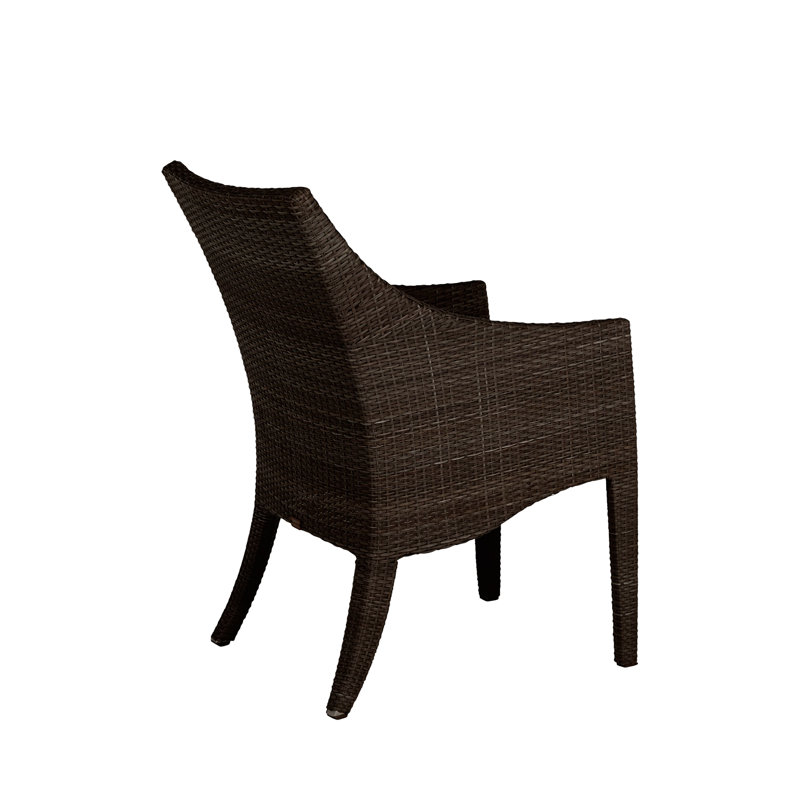 Outdoor Dining Armchair, Black Walnut