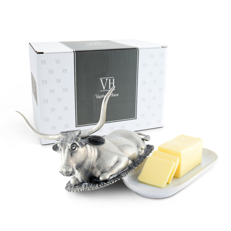 Western Pewter Butter Dish