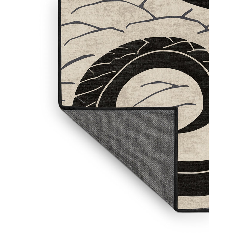 Tapis arc-en-ciel doux et moelleux beige, 7 x 10